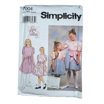 Simplicity Sewing Pattern 7004 Dress Sash Girls Size 3-6 - $8.99