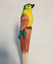 Cute Bird Wooden Pen Hand Carved Wood Ballpoint Hand Made Handcrafted V72 - £6.21 GBP