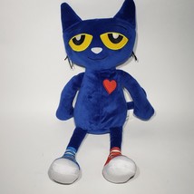 Pete The Cat Kohl&#39;s Care 15&quot; Cat Plush Stuffed Animal 2023 Red Heart - £10.18 GBP