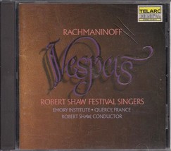 Vespers A Cappella by Robert Shaw CD 1990 Rachmaninoff - £5.32 GBP