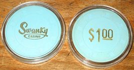 (1) $1. SWANKY CASINO CHIP - HENDERSON, Nevada - 1980 - £9.35 GBP