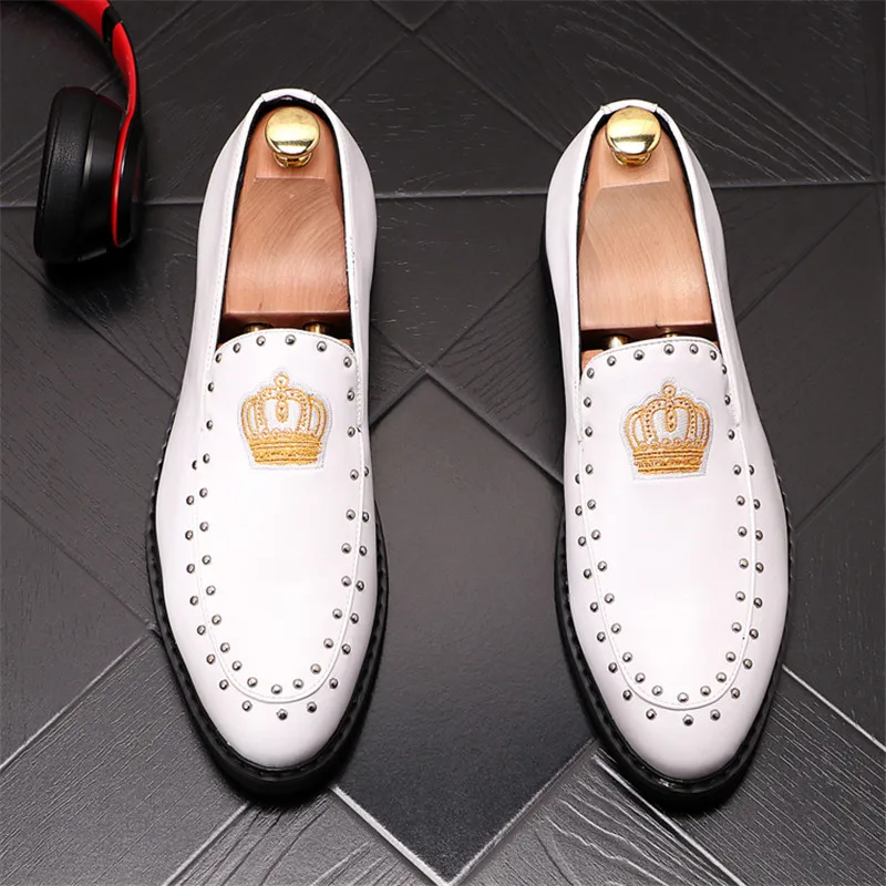 Dmade embroidery crow pattern exotic designer loafers fashionbrand casual wedding dress thumb200