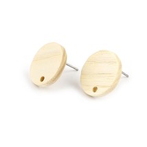 Doreen Box Wood Ear Post Stud Earrings Findings W/ Loop 0.7mm (with ear ... - $10.93