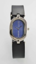Charles Delon New York Azul Hombres Cantidad Acero Plata Negro Goma Cuarzo Reloj - £15.62 GBP