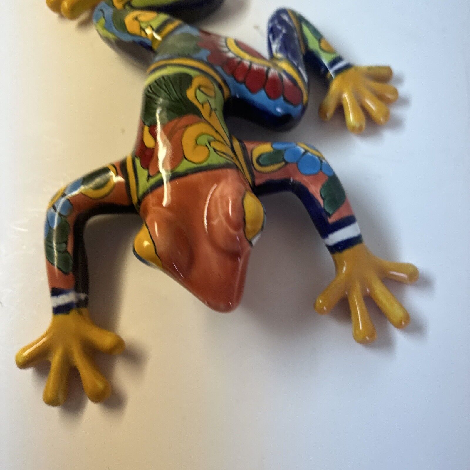 Hand-Painted Frog Talavera Mexican Wall Hanging Decoration 12” - $41.13
