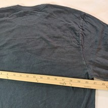 Jerzees Crewneck Men's Faded Black Cotton Graphic T-Shirt Long Sleeve Size Large image 10