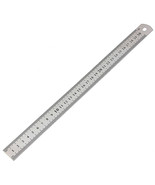 Stainless Steel 12&quot; 30cm STRAIGHT EDGE METAL RULER double sided inches &amp;... - $30.76 CAD