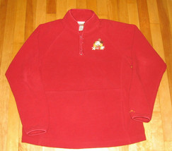 Walt Disney World Red Fleece Shirt Quarter Zip Womens L - £15.77 GBP