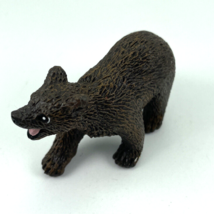 Safari Ltd Brown Bear Toy Figure Vintage 1997 Open Mouth 2.5&quot; Long Walking - $6.87