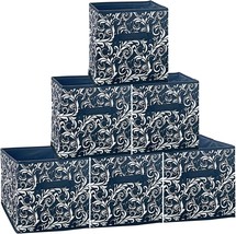 Shonpy Home Storage Box Household Organizer Fabric Cube Bins, Black Flower - £30.36 GBP