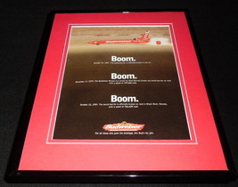 1997 Budweiser Beer Boom Boom Boom Framed 11x14 ORIGINAL Advertisement - $34.64