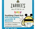 2X -Zarbees Naturals Baby Chest Rub w  Eucalyptus Lavender Pine &amp; Beeswa... - £12.71 GBP