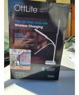 OttLite Riley LED Desk Lamp Wireless Charge Dimmable Brightness - $41.13 CAD