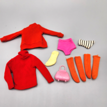 Barbie Fashion Doll Mixed Clothing Lot 1960s Sweatshirts Socks Purse Und... - $38.69