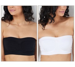Breezies Set of 2 Strapless Underwire Bandeau Bras   X-Large - £15.49 GBP