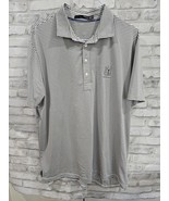 Ralph Lauren RLX Polo Gray White Horizontal Striped San Antonio TPC Sz XL - $380.59 MXN