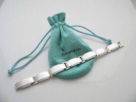 Tiffany &amp; Co Metropolis Link Silver Bracelet Bangle 7 Inch Chain Rare Po... - £388.96 GBP