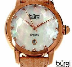 BURGI Women&#39;s Brand New Genuine Snake Diamond Swiss Movt Watch w/Date Li... - £108.09 GBP