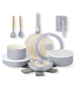 Gotham Steel 18pc Set Detachable Handle in Grey - $148.38