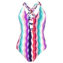 Bar III Waves One-Piece Swimsuit Multicolor Size L - £17.89 GBP