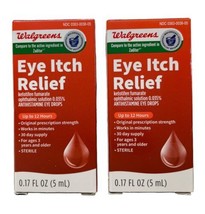 Walgreens Eye Itch Relief 5 ml EXP 07/2024 Pack of 2 - £17.80 GBP