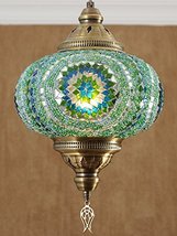 Handmade, Authentic, Mosaic Chandelier, Tiffany Style Glass, Moroccan/Ottoman St - £153.49 GBP