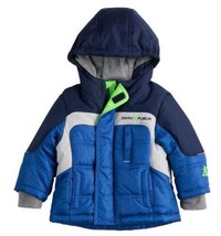 Boys Jacket ZeroXPosur Blue Hooded Heavyweight Puffer Winter Toddler- 18 months - £30.07 GBP