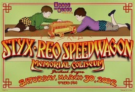 Styx REO Speedwagon Poster March 30, 2002 Portland Oregon Memorial Coliseum - $1,243.74 MXN