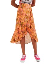 Desigual Women Skirt - L Orange Chic Fashion Designer Midi Skirt - $2,145.56 MXN