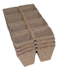 JIFFY, STRIP, 8 CELLS, 2.5" X 3.0", 10 PACK, SEED POTS, GARDENING, BIODEGRADABLE