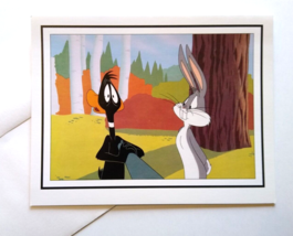 Bugs Bunny Daffy Duck Rabbit Fire Greeting Card 1992 Unused Vintage Cartoon Art - £17.26 GBP