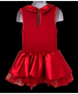 Girls Party Holiday Satin Sequins Dress Toddler Size 1C Red Sleeveless L... - £13.09 GBP