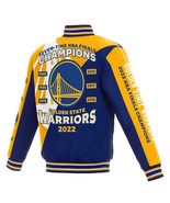 Golden State Warriors 7 Time NBA Finals Champions  Full Snap Jacket Roya... - £138.27 GBP