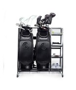 Golf Organizer 2 Bags Extra Large Golfing Equipment Rack Storage Holder ... - £102.73 GBP
