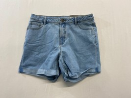 George Cuffed Stretch Blue Jean Shorts Size 8 Light wash Mid Rise Denim ... - $10.83 CAD