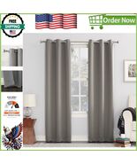 Easton Energy Saving Blackout Grommet Curtain Panel 40x63 in Gray for Pr... - $21.25 CAD