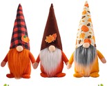 3 Pcs Fall Decoration Pumpkin Maple Leaf Gnome Rudolph Faceless Dwarf Do... - $29.99