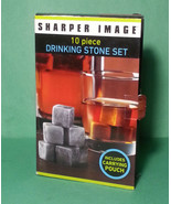 Sharper Image 10 pieces Drinking Stone Set with pouch Whiskey Scotch Chile  - $13.58