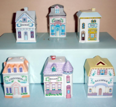 Lenox Spice Village 6 Piece Spice Jar Set Garden District 2nd Edition Ne... - €192,84 EUR