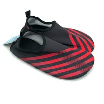 Fantiny Boys Water Shoes Slip On Fabric Striped Black Red 34/35 US 1/2 - $9.74