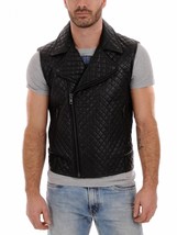 100% Western Black Vest Coat Jacket Men Real Lambskin Leather  Waistcoat... - $2,143.75 MXN+