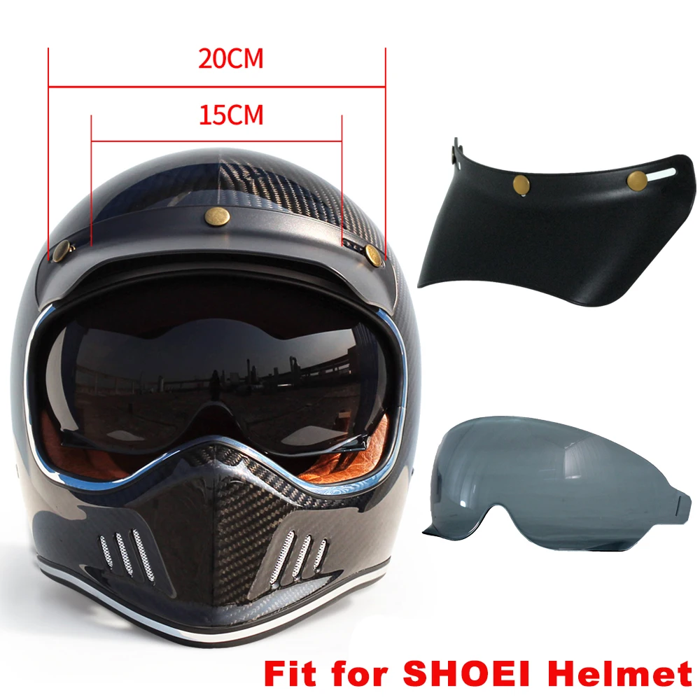Motorcycle Helmet Lens Brims Retro Moto Helmet Vintage Style Sun Brim Goggles - £18.29 GBP+