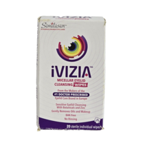 Similasan iVizia Micellar Eyelid Cleansing Wipes, 20 ct Removes Oils Makeup 6/24 - £5.41 GBP