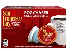 San Francisco Bay OneCup Fog Chaser Coffee 80 to 320 Keurig K cup Pick Any Size  - £51.87 GBP+