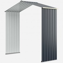 Outdoor Storage Shed Extension Kit for 7 Feet Shed Width - Color: Gray - £137.27 GBP