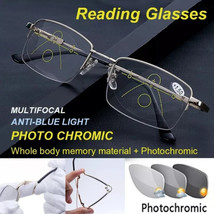 Gafas De Lectura Multifocales Progresivas Fotocromáticas Marco Metal Ult... - $39.99