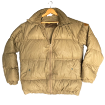 A1 Down Puffer Jacket Mens L Tan Khaki Adventure Gear Alpine Spy Water F... - $67.13