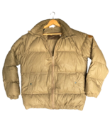 A1 Down Puffer Jacket Mens L Tan Khaki Adventure Gear Alpine Spy Water F... - £53.64 GBP