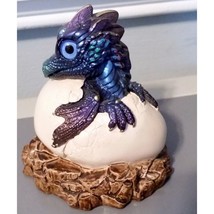Vintage Windstone Editions Hatching Dragon Egg Figurine Peacock Peña 1984 - $80.00