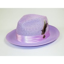 Men's Summer Spring Braid Straw style Hat by BRUNO CAPELO JULIAN JU906 Lavender image 3